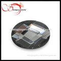 oval faceted cut gray mirror glass gemstone for jewelry making